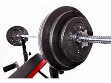 Набор Strong 85 кг. Железные диски,грифы + скамья HS-1020