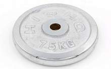 Блин (диск) хромированныq d-30мм HIGHQ SPORT TA-1453 7,5кг (металл хромированный)