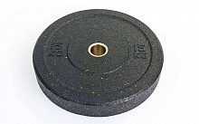 Бамперные диски для кроссфита Bumper Plates из структурной резины d-51мм RAGGY ТА-5126-15 15кг