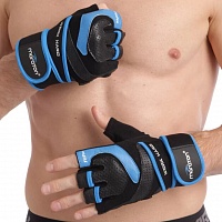 Перчатки для тяжелой атлетики Maraton размер L , черно-синий