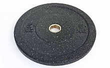 Бамперные диски для кроссфита Bumper Plates из структурной резины d-51мм RAGGY ТА-5126-5 5кг