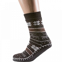 Мужские тёплые домашние носки из шерсти черные