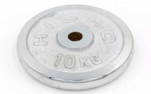 Блины (диски) хромированные d-30мм HIGHQ SPORT ТА-1454 10кг (металл хромированный)