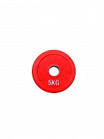 Диск обрезиненный, красный RN-Sport Alex 5 кг - 51 мм