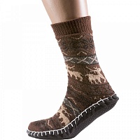 Мужские тёплые домашние носки из шерсти бежевые