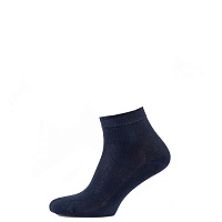 Носки средние из хлопка с сеткой синие, бесшовные