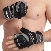 Перчатки для тяжелой атлетики Maraton размер L , черно-серый