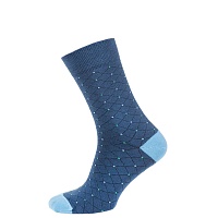 Носки мужские цветные из хлопка синие в крапинку